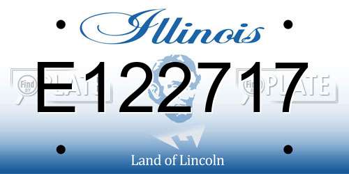 E122717 Illinois License Plate