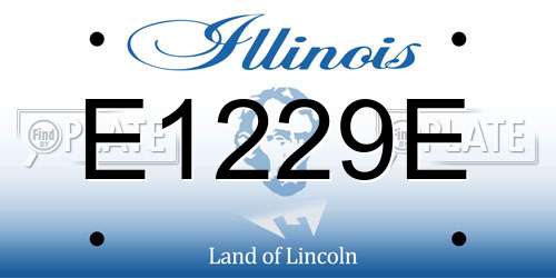 E1229E Illinois License Plate