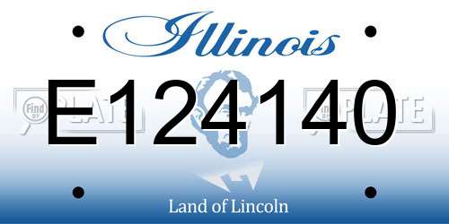 E124140 Illinois License Plate