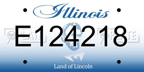 E124218 Illinois License Plate
