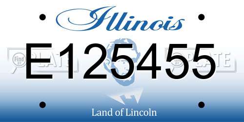 E125455 Illinois License Plate