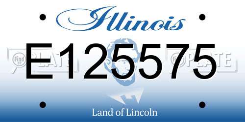 E125575 Illinois License Plate