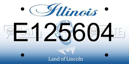 E125604 Illinois License Plate