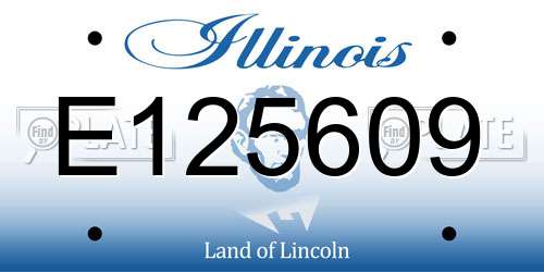 E125609 Illinois License Plate
