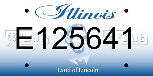E125641 Illinois License Plate