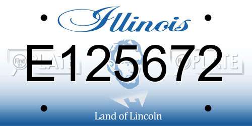 E125672 Illinois License Plate