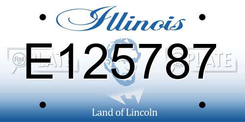E125787 Illinois License Plate