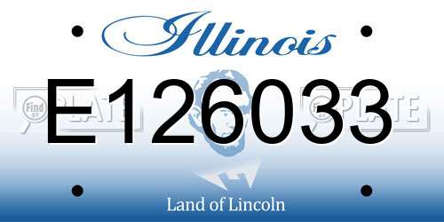 E126033 Illinois License Plate
