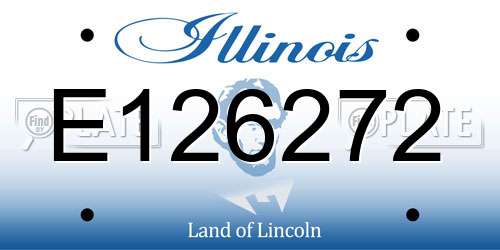 E126272 Illinois License Plate