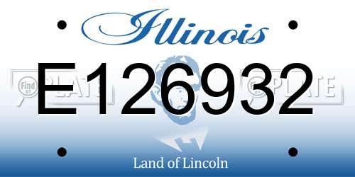 E126932 Illinois License Plate