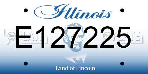 E127225 Illinois License Plate