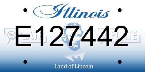E127442 Illinois License Plate