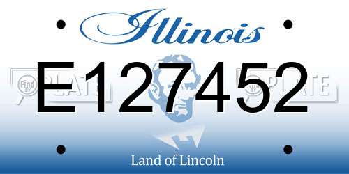 E127452 Illinois License Plate