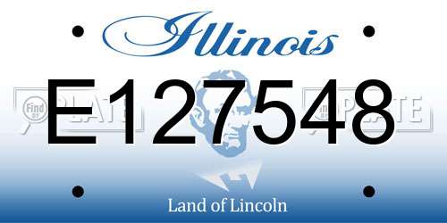 E127548 Illinois License Plate
