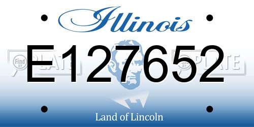 E127652 Illinois License Plate