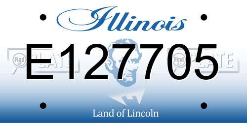 E127705 Illinois License Plate
