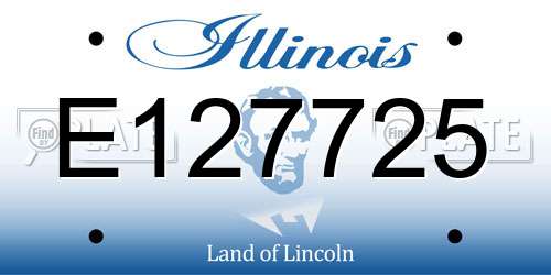 E127725 Illinois License Plate