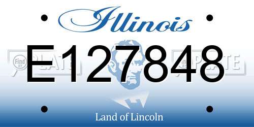 E127848 Illinois License Plate