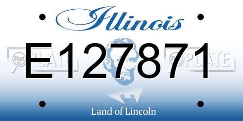 E127871 Illinois License Plate