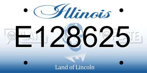 E128625 Illinois License Plate