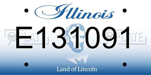 E131091 Illinois License Plate