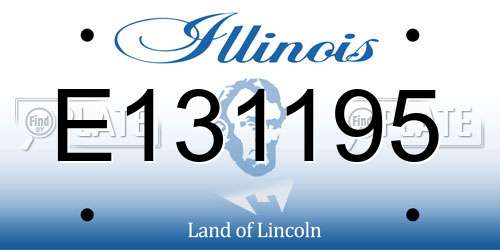 E131195 Illinois License Plate