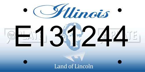 E131244 Illinois License Plate