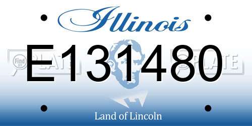E131480 Illinois License Plate