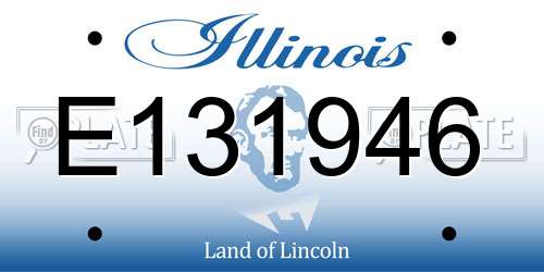 E131946 Illinois License Plate