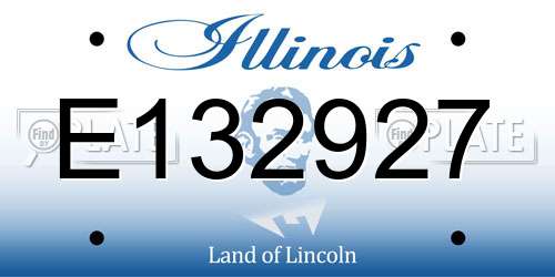 E132927 Illinois License Plate