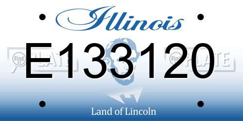 E133120 Illinois License Plate