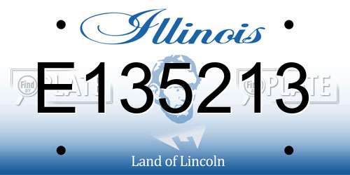 E135213 Illinois License Plate