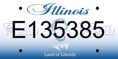 E135385 Illinois License Plate