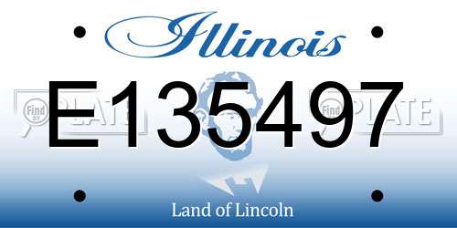 E135497 Illinois License Plate