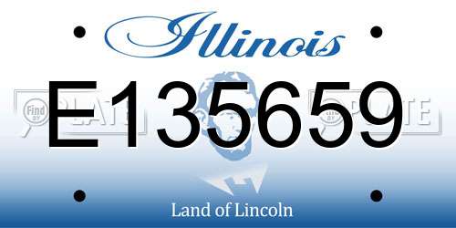 E135659 Illinois License Plate