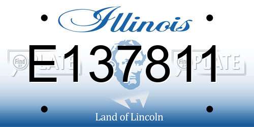 E137811 Illinois License Plate