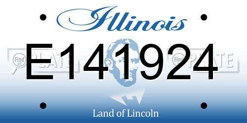 E141924 Illinois License Plate