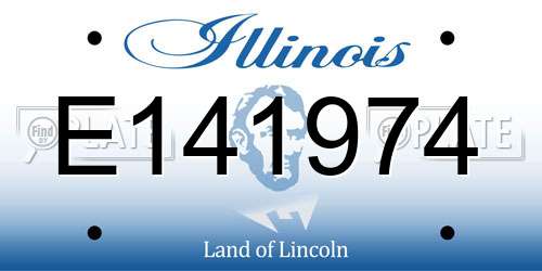 E141974 Illinois License Plate