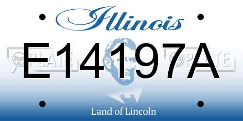E14197A Illinois License Plate