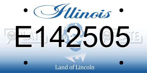E142505 Illinois License Plate