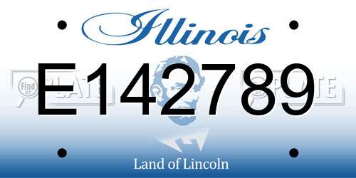 E142789 Illinois License Plate