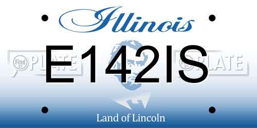 E142IS Illinois License Plate