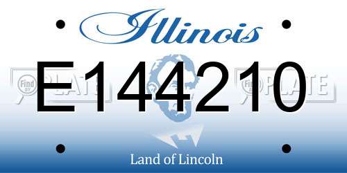 E144210 Illinois License Plate