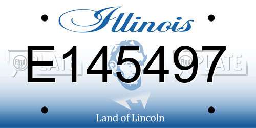 E145497 Illinois License Plate