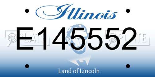 E145552 Illinois License Plate