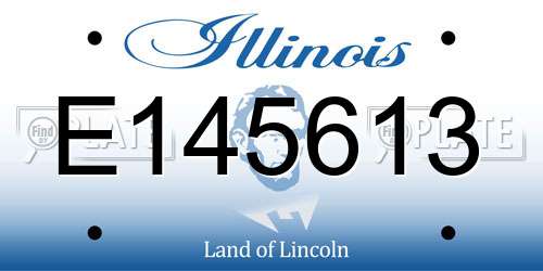 E145613 Illinois License Plate