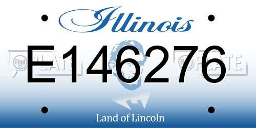 E146276 Illinois License Plate