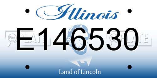 E146530 Illinois License Plate
