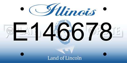 E146678 Illinois License Plate