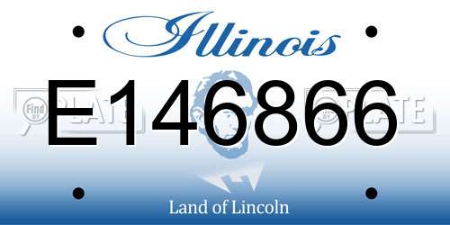 E146866 Illinois License Plate